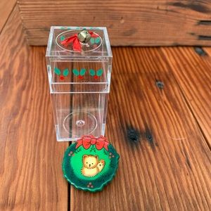 Vintage Bear Wreath Pin Brooch